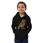 SPIRIT OF THE RAVEN – Kinder-Bio-Hoodie mit Rabenprint – Produktansicht