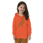SPIRIT OF THE RAVEN – Kinder-Bio-Hoodie mit Rabenprint – Produktansicht