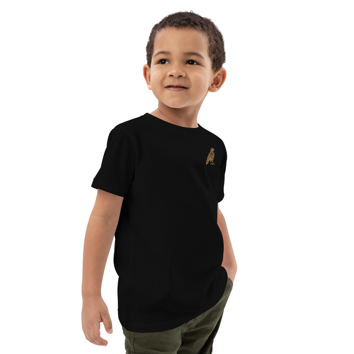 SPIRIT OF THE RAVEN – KIDS Shirt mit kleinem Rabenmotiv – Produktansicht
