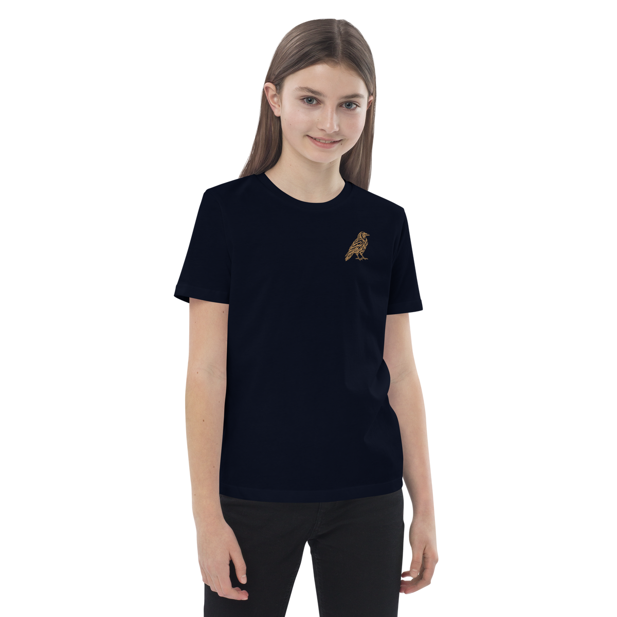 SPIRIT OF THE RAVEN – KIDS Shirt mit kleinem Rabenmotiv – Produktansicht