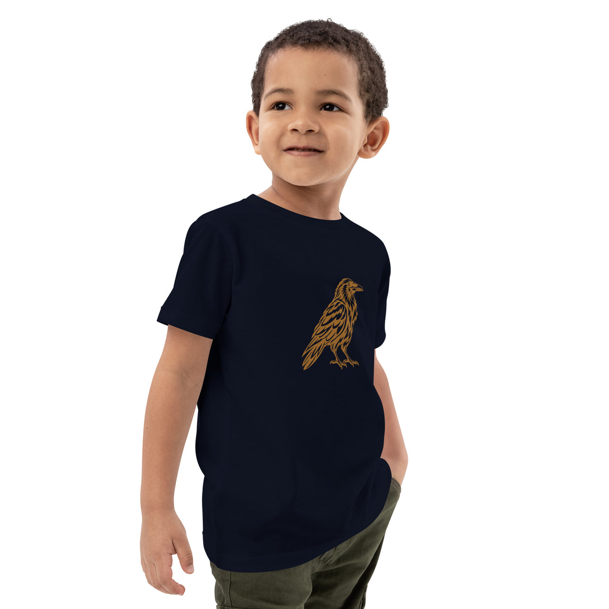SPIRIT OF THE RAVEN – KIDS Shirt mit großem Rabenprint – Produktansicht