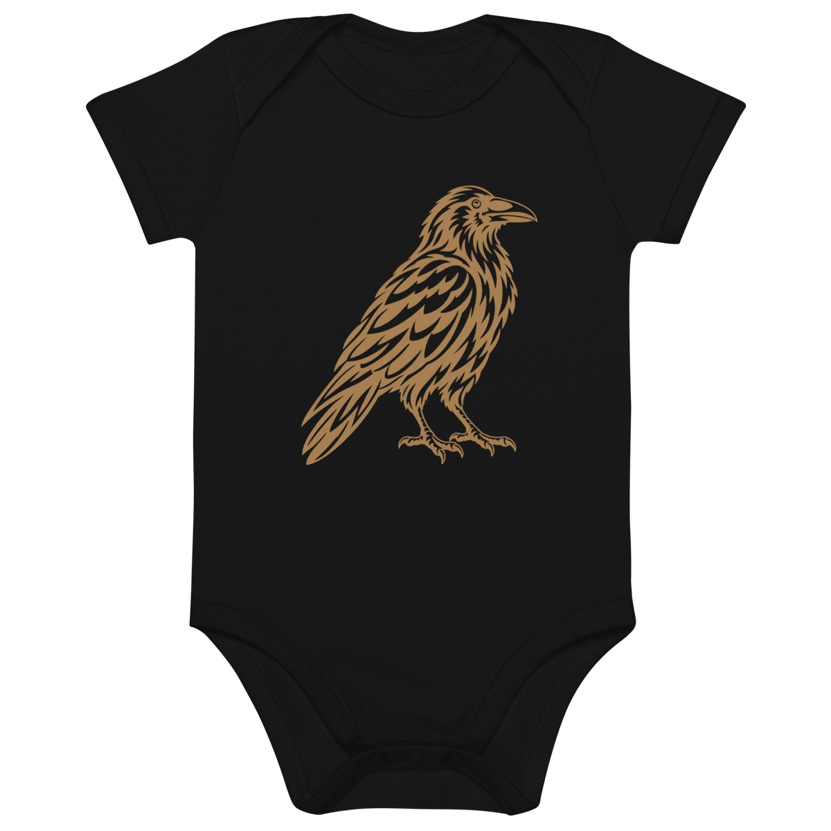SPIRIT OF THE RAVEN – Baby-Bio-Body mit Rabenprint – Produktansicht