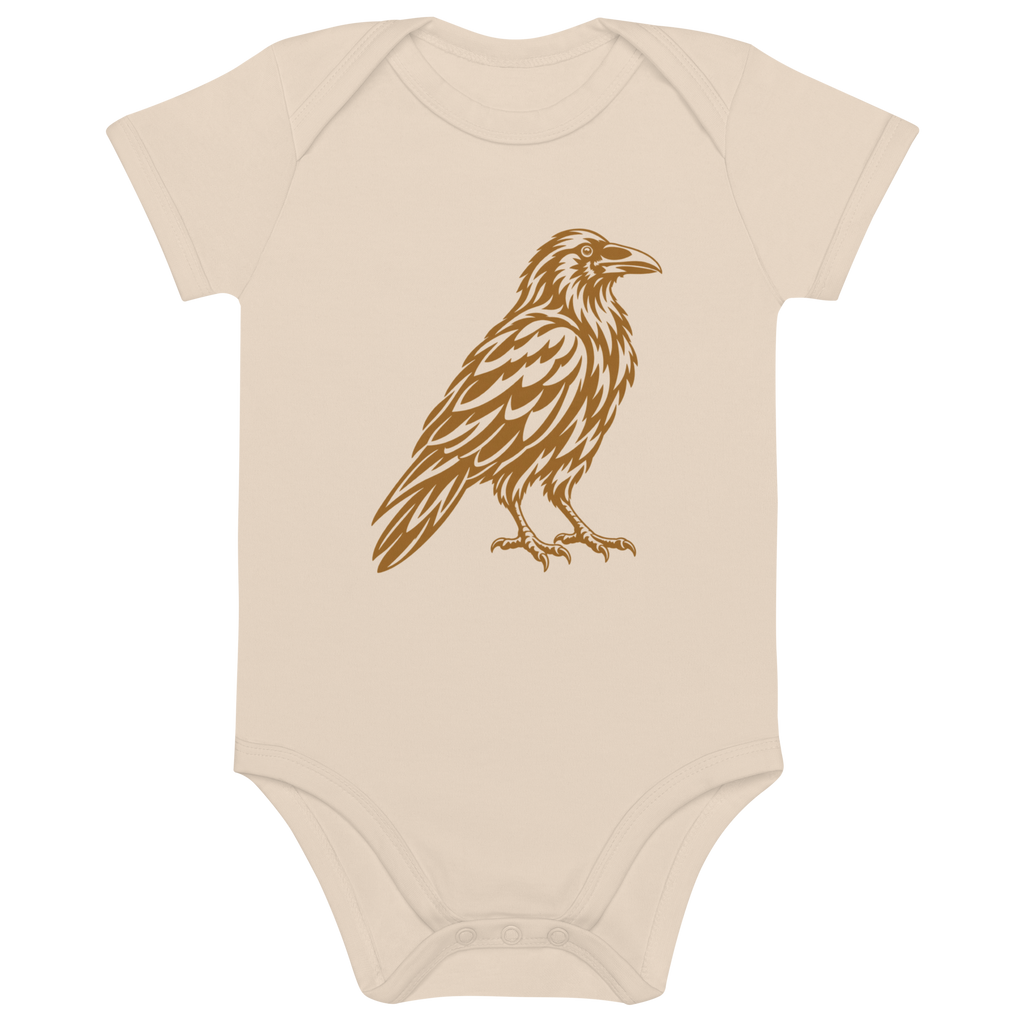 SPIRIT OF THE RAVEN – Baby-Bio-Body mit Rabenprint – Produktansicht