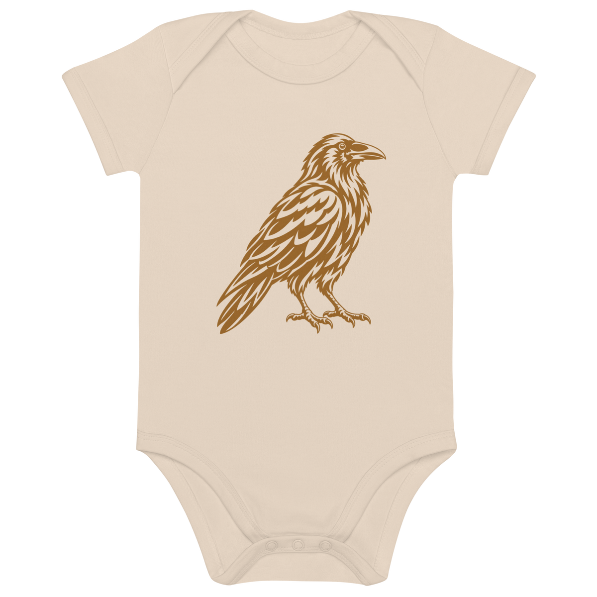 SPIRIT OF THE RAVEN – Baby-Bio-Body mit Rabenprint – Produktansicht