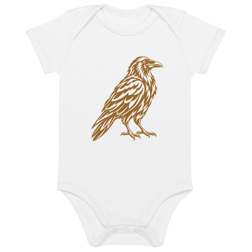 SPIRIT OF THE RAVEN – Baby-Bio-Body mit Rabenprint – Produktansicht