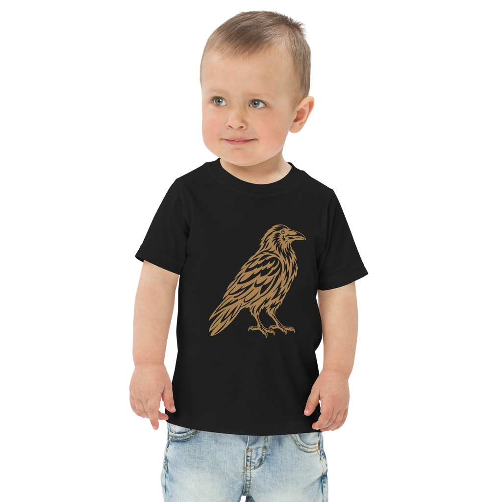 SPIRIT OF THE RAVEN – Kleinkinder Jersey-T-Shirt mit Rabenprint – Produktansicht