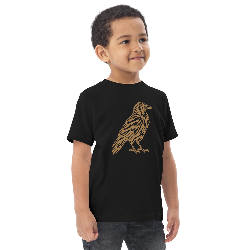 SPIRIT OF THE RAVEN – Kleinkinder Jersey-T-Shirt mit Rabenprint – Produktansicht
