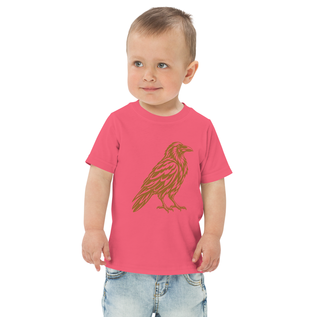 SPIRIT OF THE RAVEN – Kleinkinder Jersey-T-Shirt mit Rabenprint – Produktansicht