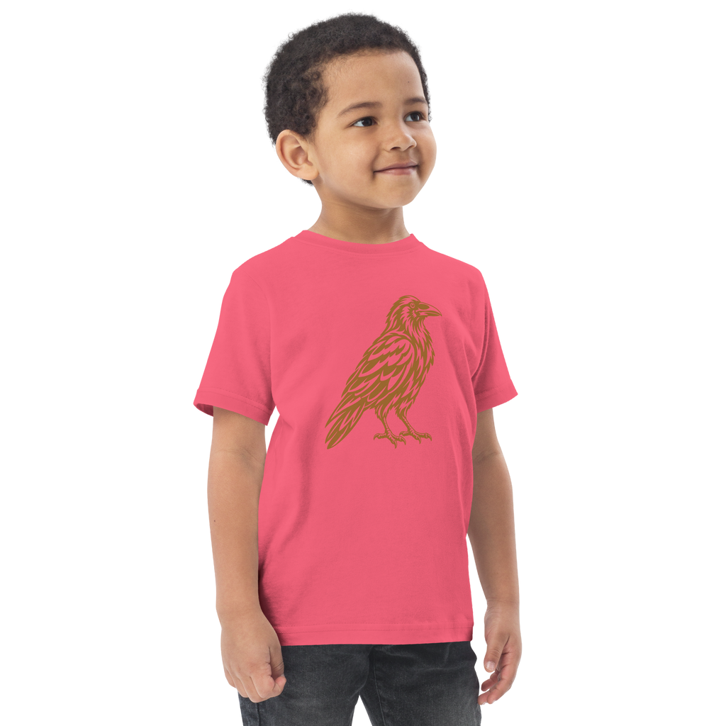 SPIRIT OF THE RAVEN – Kleinkinder Jersey-T-Shirt mit Rabenprint – Produktansicht