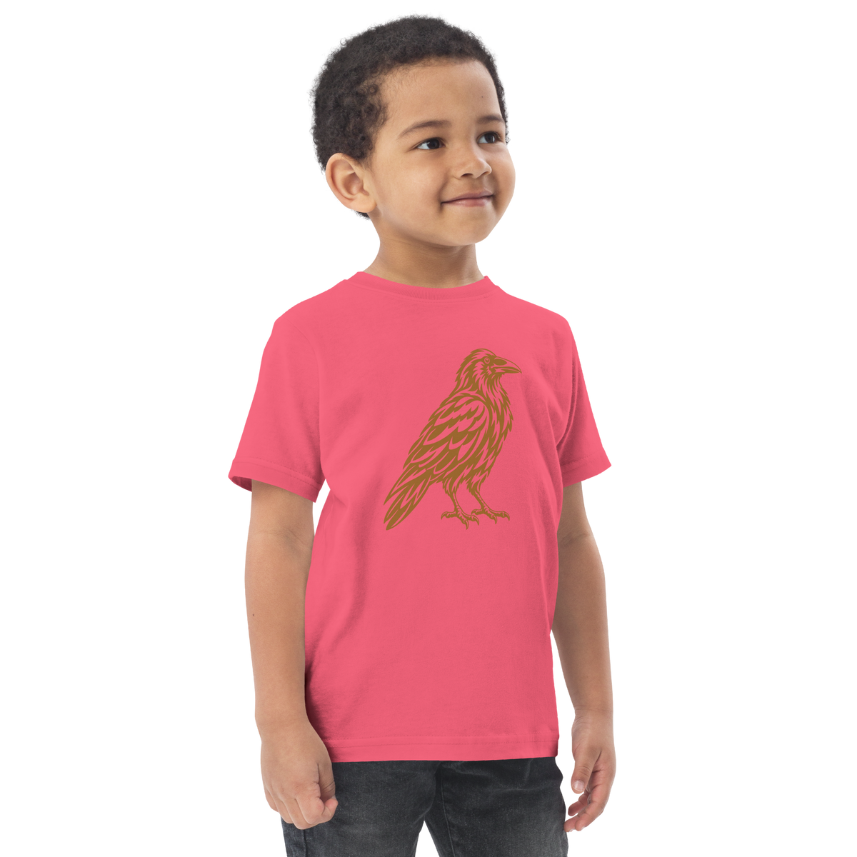 SPIRIT OF THE RAVEN – Kleinkinder Jersey-T-Shirt mit Rabenprint – Produktansicht
