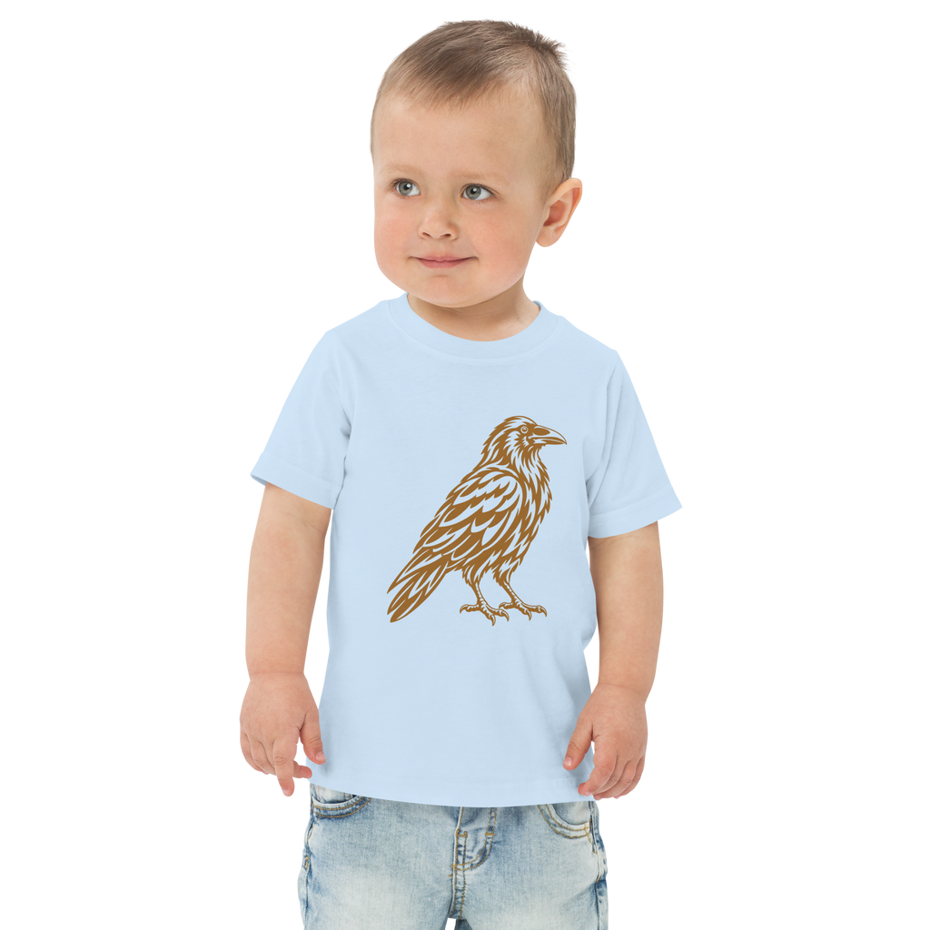 SPIRIT OF THE RAVEN – Kleinkinder Jersey-T-Shirt mit Rabenprint – Produktansicht