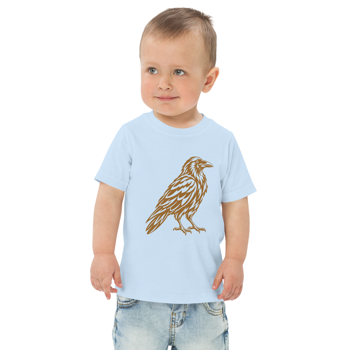 SPIRIT OF THE RAVEN – Kleinkinder Jersey-T-Shirt mit Rabenprint – Produktansicht