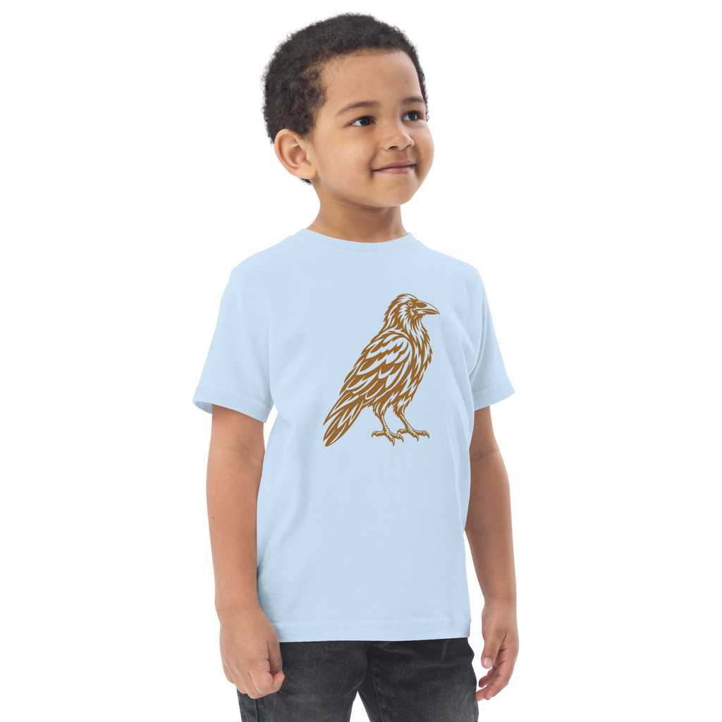 SPIRIT OF THE RAVEN – Kleinkinder Jersey-T-Shirt mit Rabenprint – Produktansicht