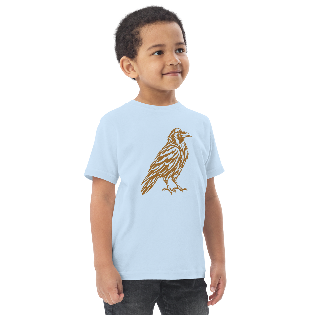 SPIRIT OF THE RAVEN – Kleinkinder Jersey-T-Shirt mit Rabenprint – Produktansicht