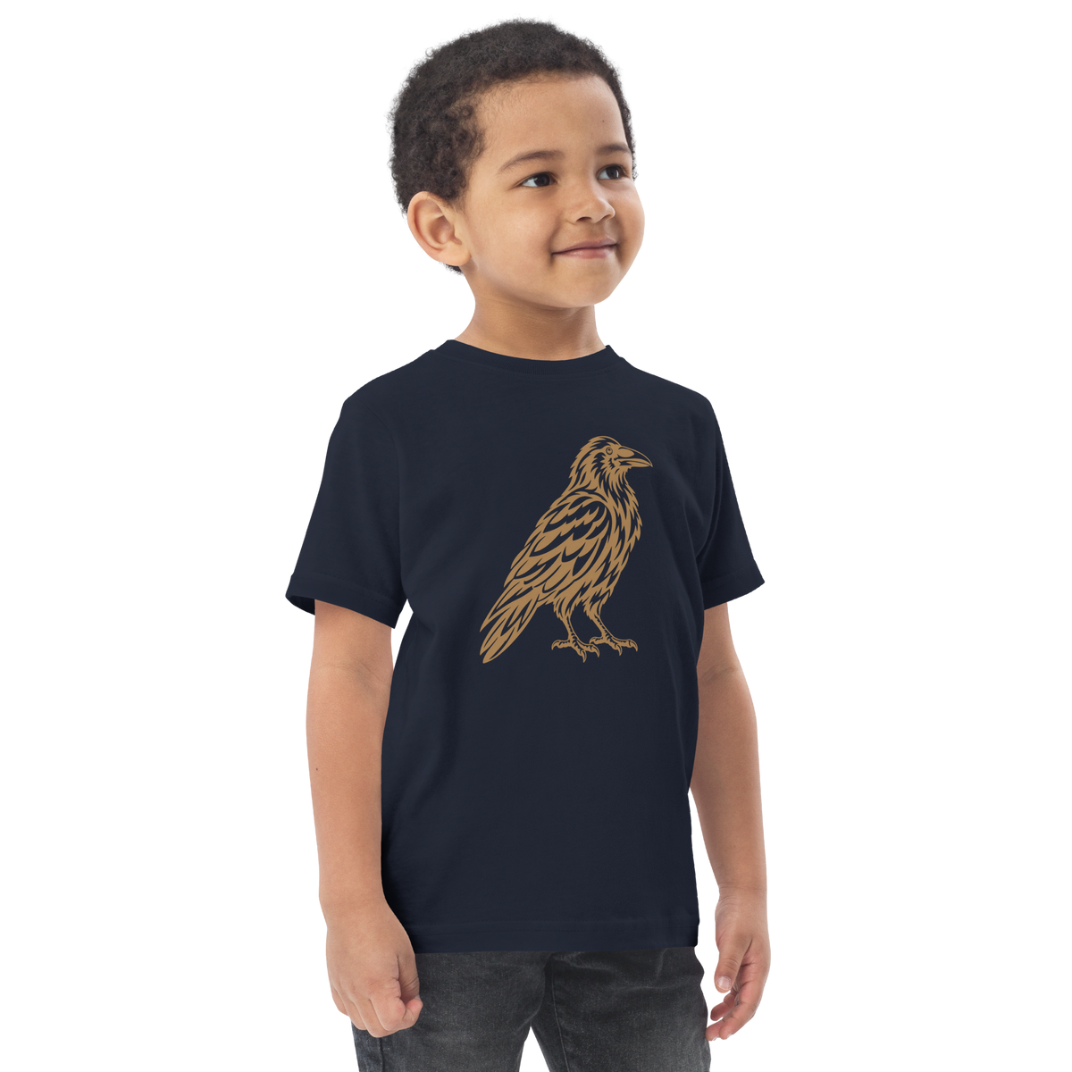 SPIRIT OF THE RAVEN – Kleinkinder Jersey-T-Shirt mit Rabenprint – Produktansicht