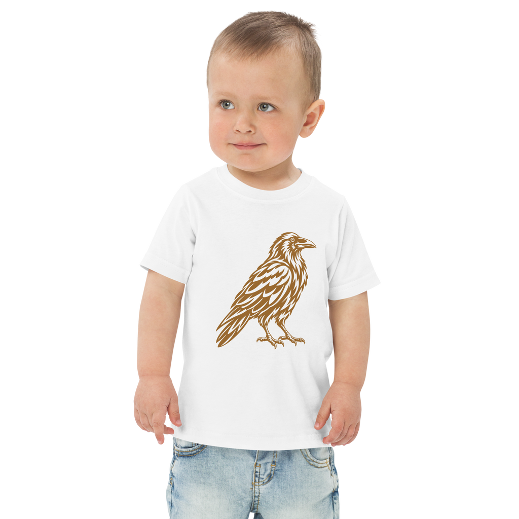 SPIRIT OF THE RAVEN – Kleinkinder Jersey-T-Shirt mit Rabenprint – Produktansicht