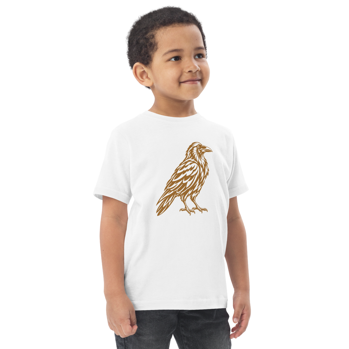 SPIRIT OF THE RAVEN – Kleinkinder Jersey-T-Shirt mit Rabenprint – Produktansicht