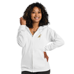 SPIRIT OF THE RAVEN – Zip-Hoodie mit Raben-Stickerei – Produktansicht