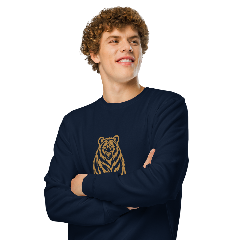 SPIRIT OF THE BEAR – Unisex Bio-Sweatshirt mit Bärenprint – Produktansicht