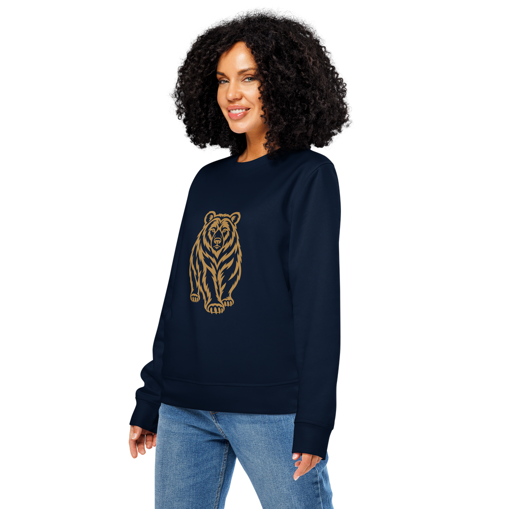 SPIRIT OF THE BEAR – Unisex Bio-Sweatshirt mit Bärenprint – Produktansicht