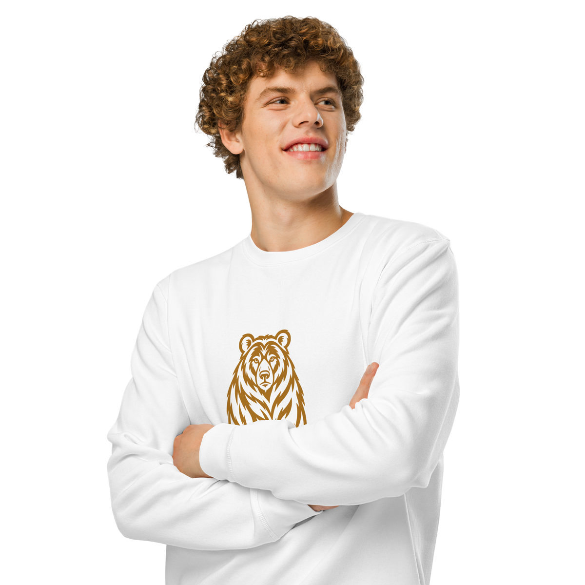 SPIRIT OF THE BEAR – Unisex Bio-Sweatshirt mit Bärenprint – Produktansicht
