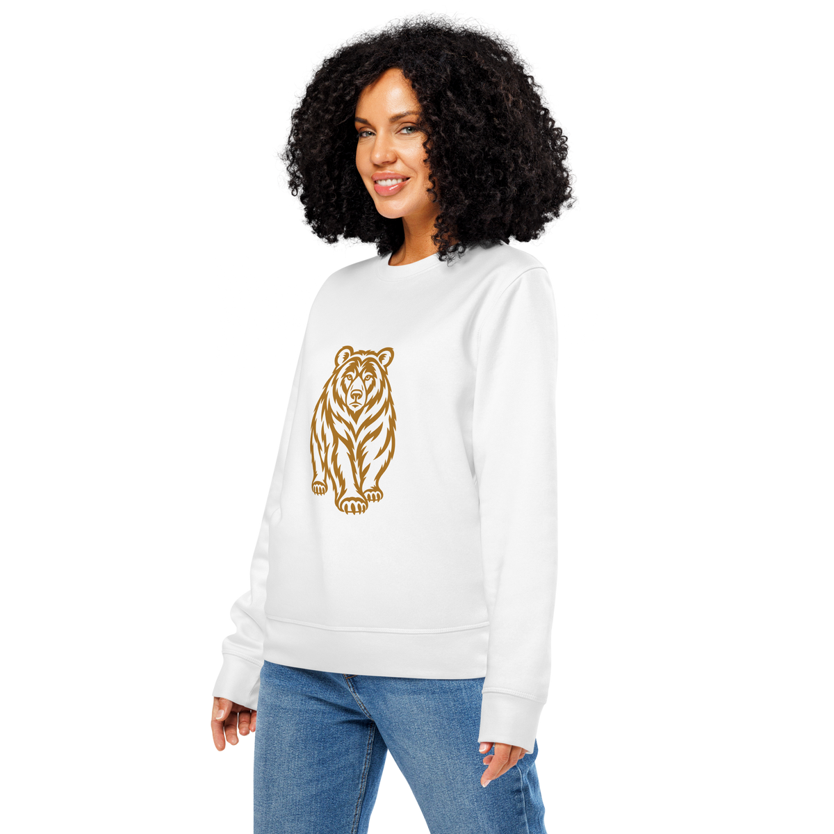 SPIRIT OF THE BEAR – Unisex Bio-Sweatshirt mit Bärenprint – Produktansicht