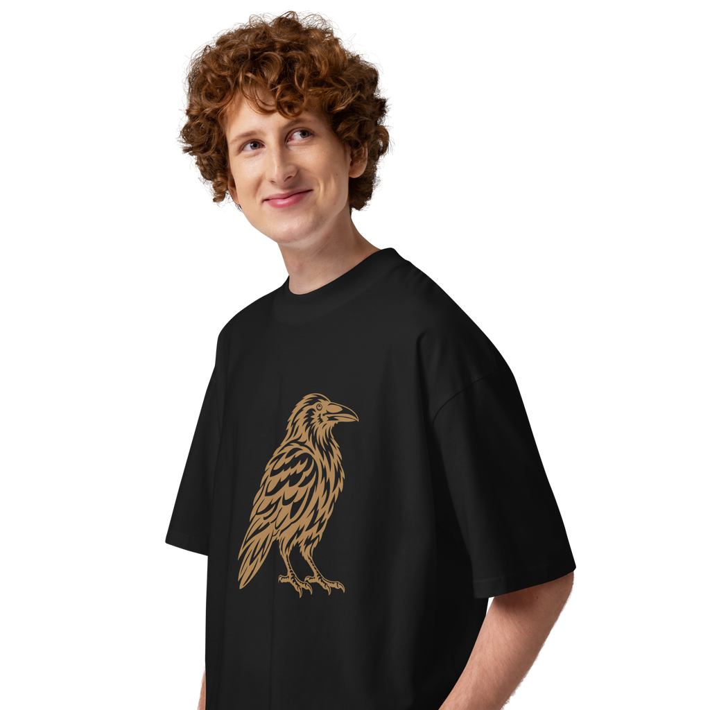 SPIRIT OF THE RAVEN – Oversized Unisex Bio-T-Shirt – Produktansicht