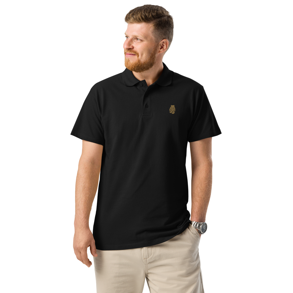 SPIRIT OF THE BEAR – Herren-Poloshirt mit Bären-Stickerei – Produktansicht
