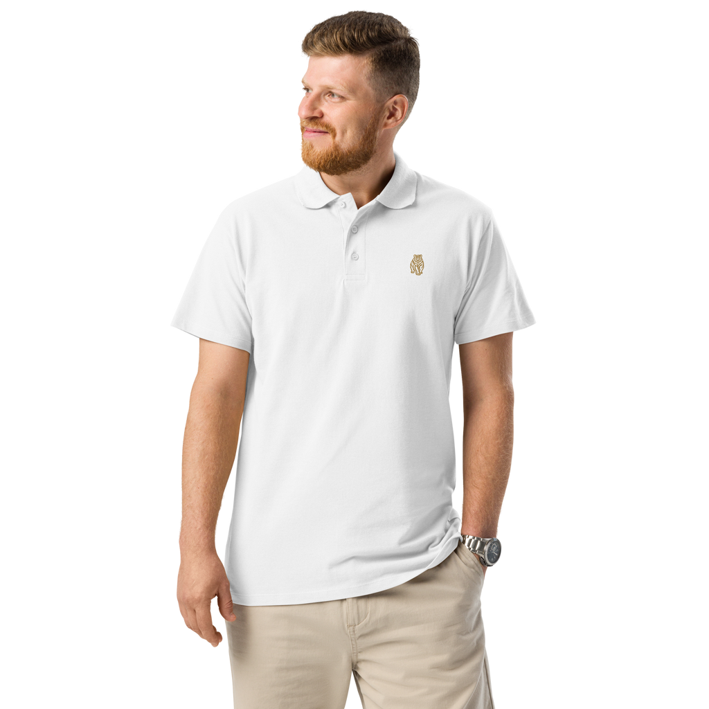 SPIRIT OF THE BEAR – Herren-Poloshirt mit Bären-Stickerei – Produktansicht