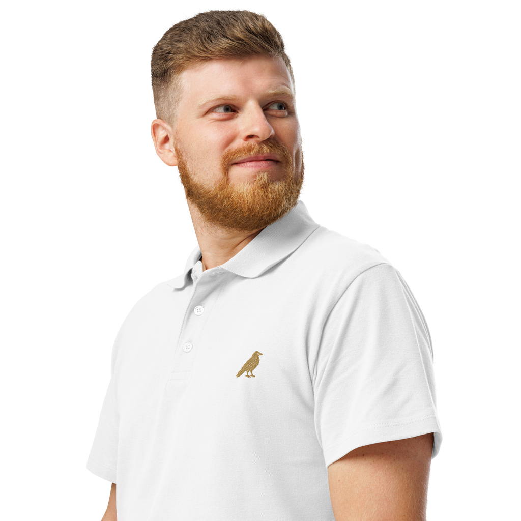 SPIRIT OF THE RAVEN – Herren-Poloshirt mit Raben-Stickerei – Produktansicht