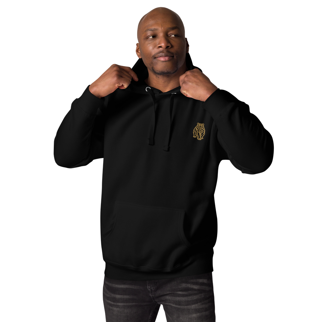 SPIRIT OF THE BEAR – Premium Hoodie mit Bären-Stickerei – Produktansicht