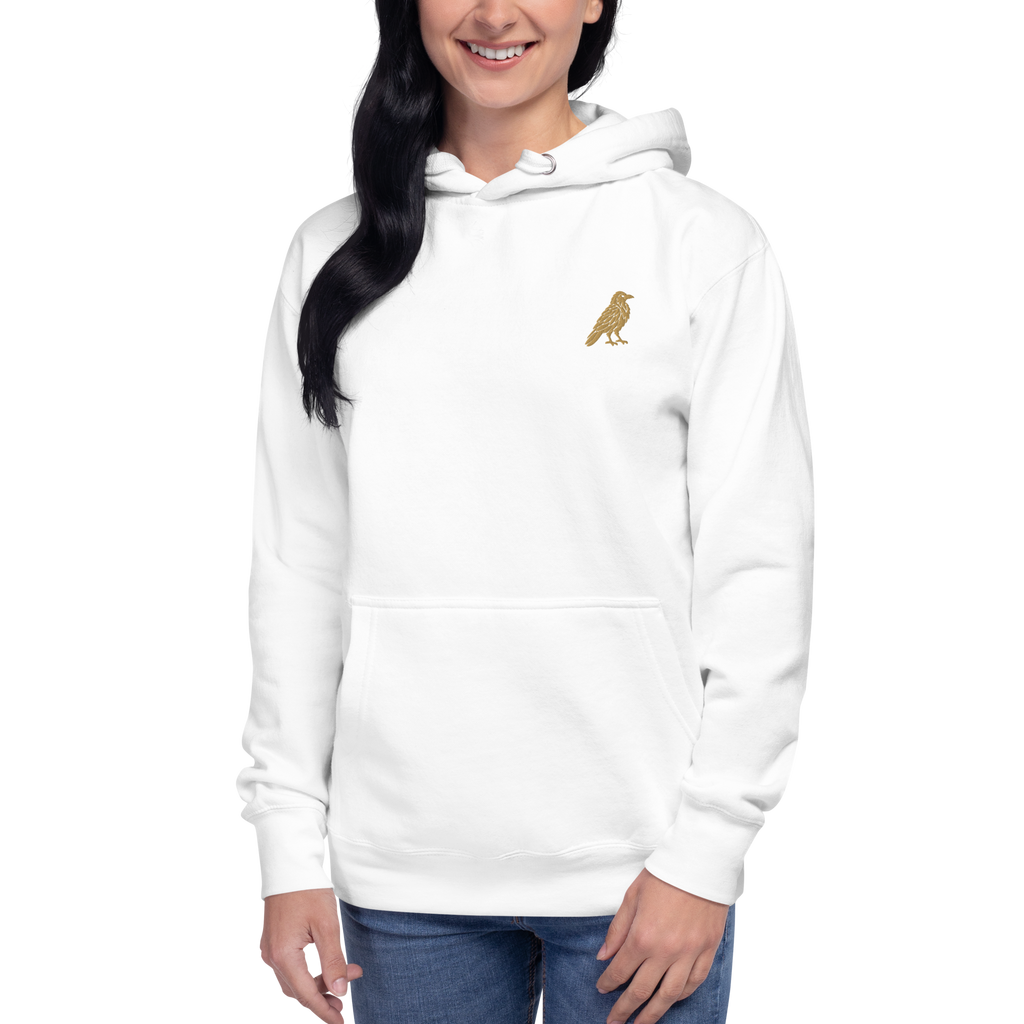SPIRIT OF THE RAVEN – Premium Hoodie mit Raben-Stickerei – Produktansicht