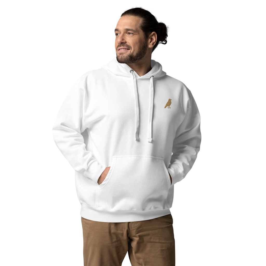 SPIRIT OF THE RAVEN – Premium Hoodie mit Raben-Stickerei – Produktansicht