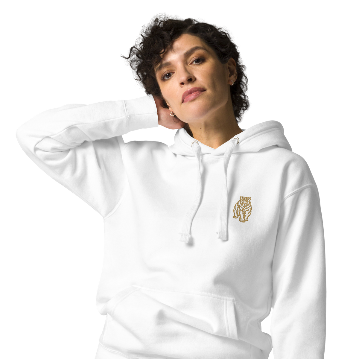 SPIRIT OF THE BEAR – Premium Hoodie mit Bären-Stickerei – Produktansicht